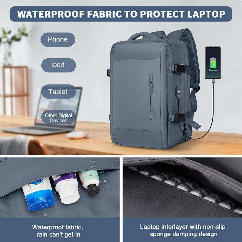 40LWaterproof Laptop Travel Backpack