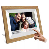 Smart 10.1" Wooden Digital Frame with Remote iOS Android