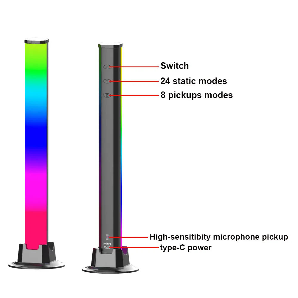 LED Pickup Light RGB Sound Control Symphony Lamp