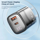 USB Digital Display Fast Charging Type C Charger