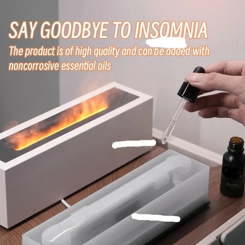 LED Aroma Diffuser Air Humidifier Essential Oil Flame