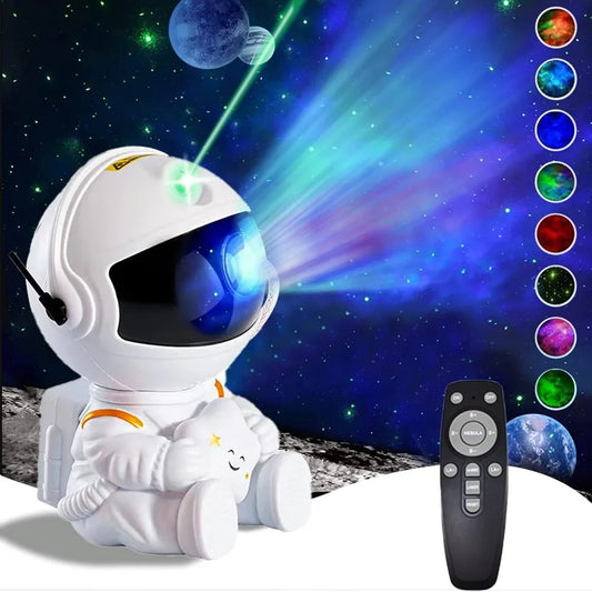 LED Astronaut Galaxy Night Light Star Projector