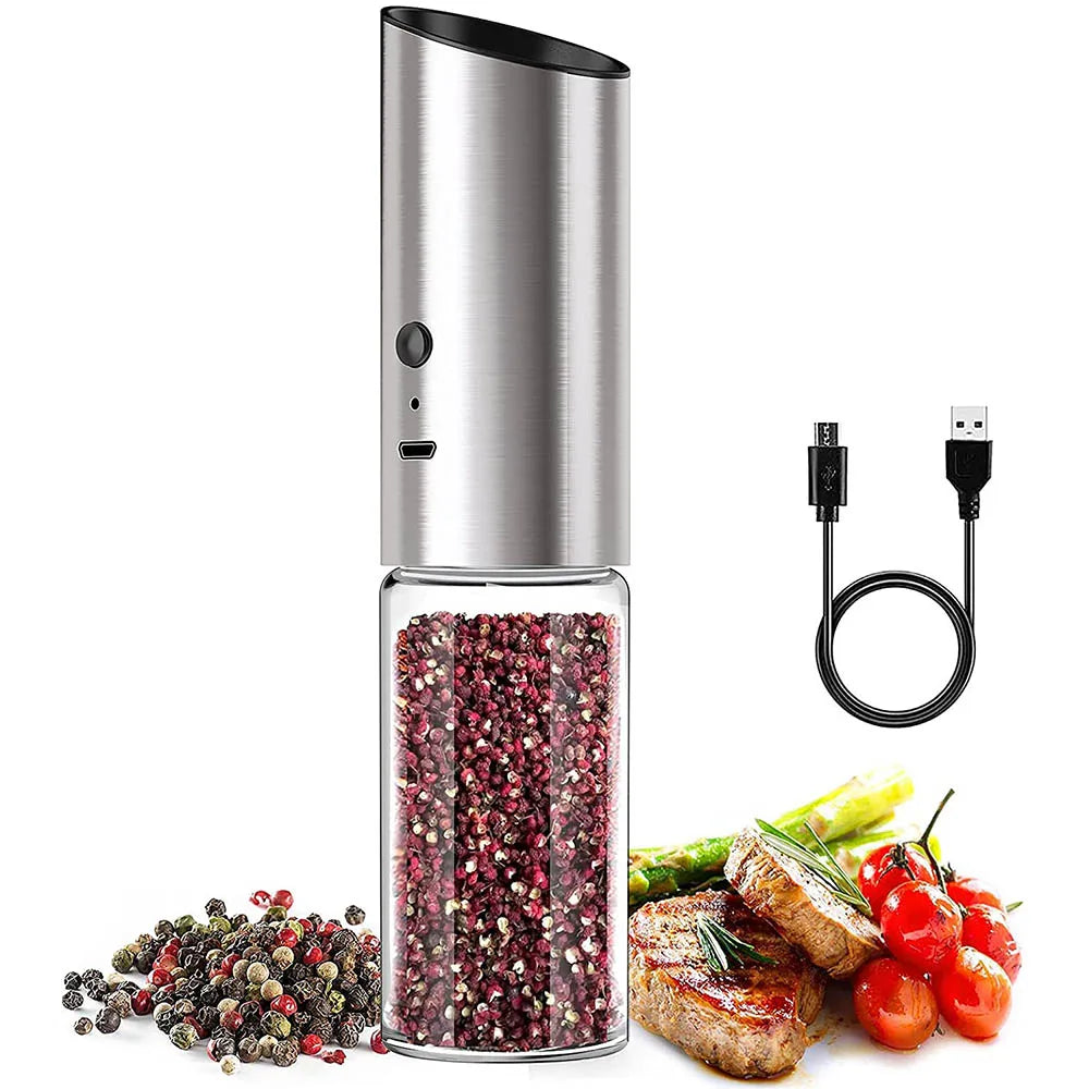 Electric Salt and Pepper Grinder Set USB