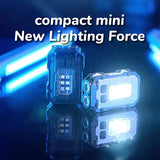 LED Mini Keychain Bright Flashlight Dual Light