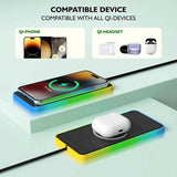 Fast Charging Station Non Slip Pad RGB Light for IPhone