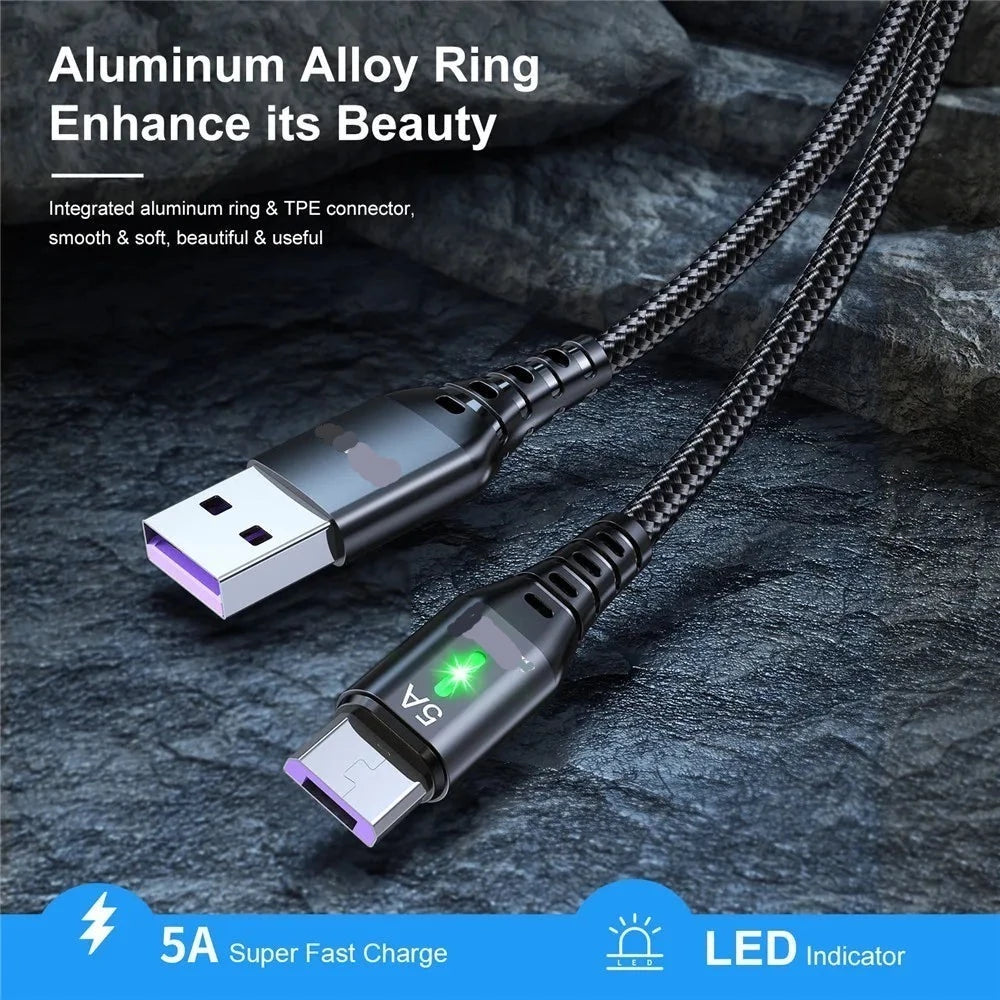 5A Micro USB Cable Fast Charging USB Wire Cord