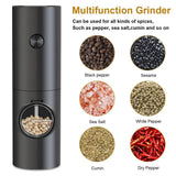 2 Pc Electric Salt and Pepper Grinder Battery Powered