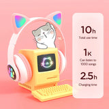 Cat Ears Headphone Bluetooth 5.0 with Mic