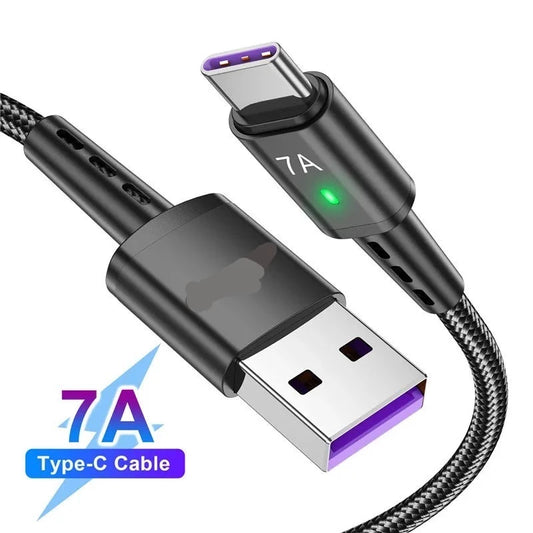 7A Fast Charging USB Cable Type C Cable