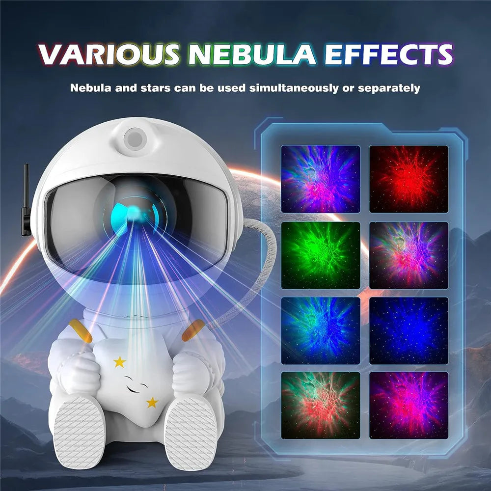 LED Astronaut Galaxy Night Light Star Projector