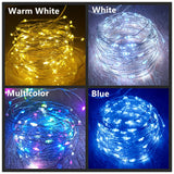 LED Waterproof Copper Wire String Fairy Lights with 8 Modes