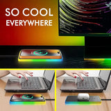 Fast Charging Station Non Slip Pad RGB Light for IPhone