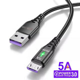 5A Micro USB Cable Fast Charging USB Wire Cord