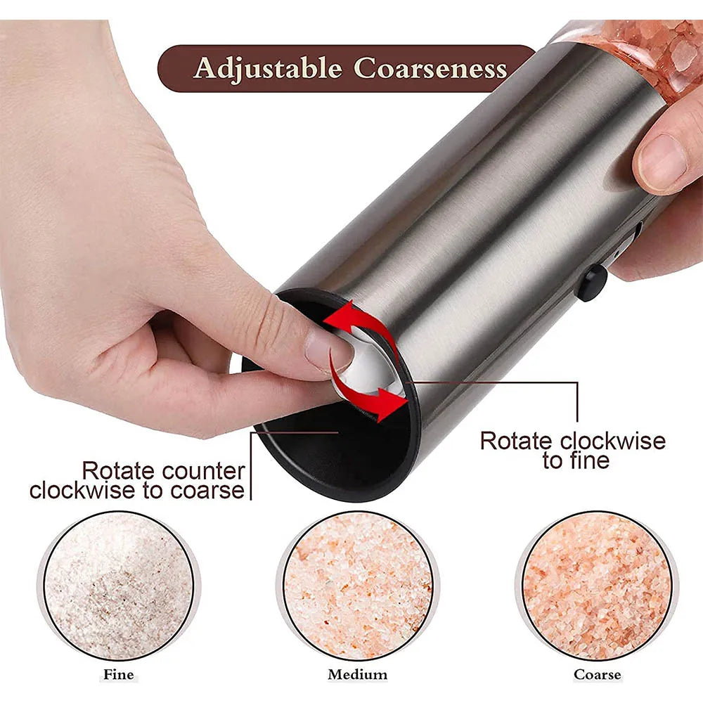 Electric Salt and Pepper Grinder Set USB