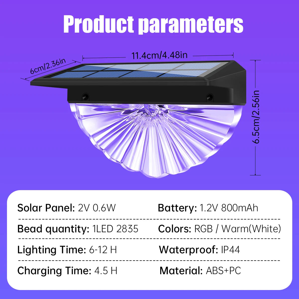 2pc LED Solar Waterproof Deck Lights