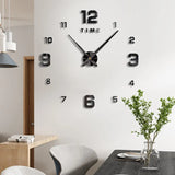 DIY 3D Silent Wall Clock Luminous Frameless Wall Clock