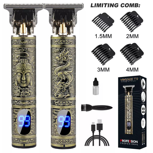 Dragon/Buddha Electric Barber Shaver with LCD