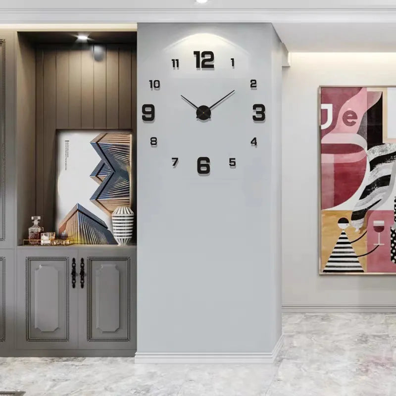 DIY 3D Silent Wall Clock Luminous Frameless Wall Clock