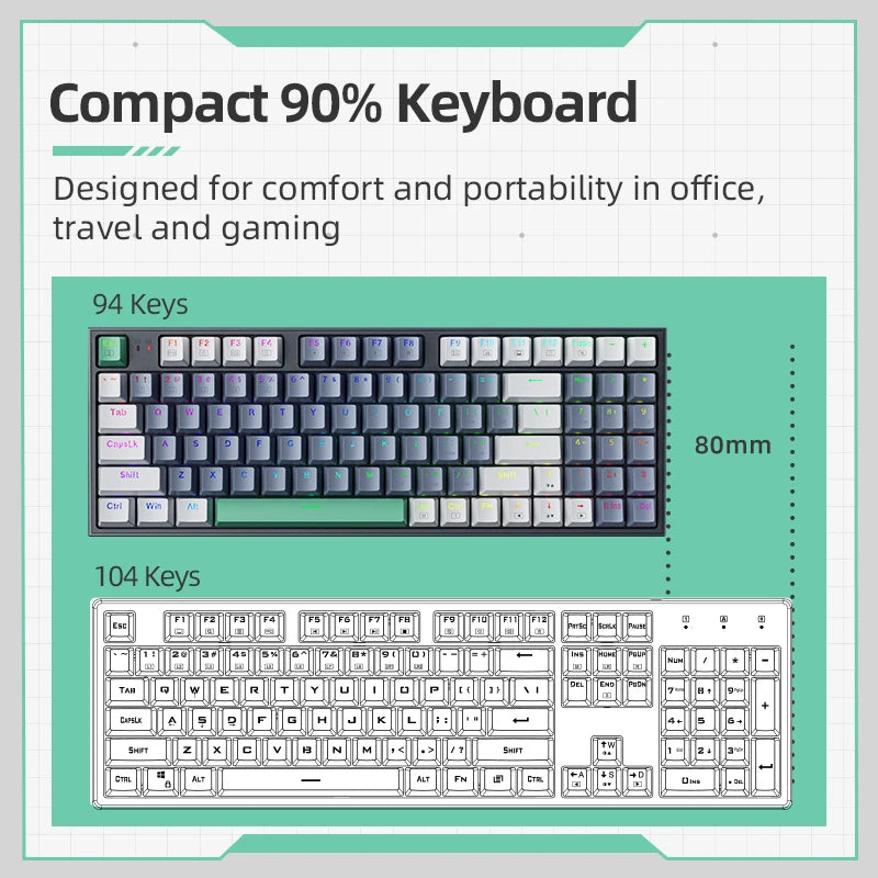 Gaming Keyboard Wired Keyboard Mac & Windows