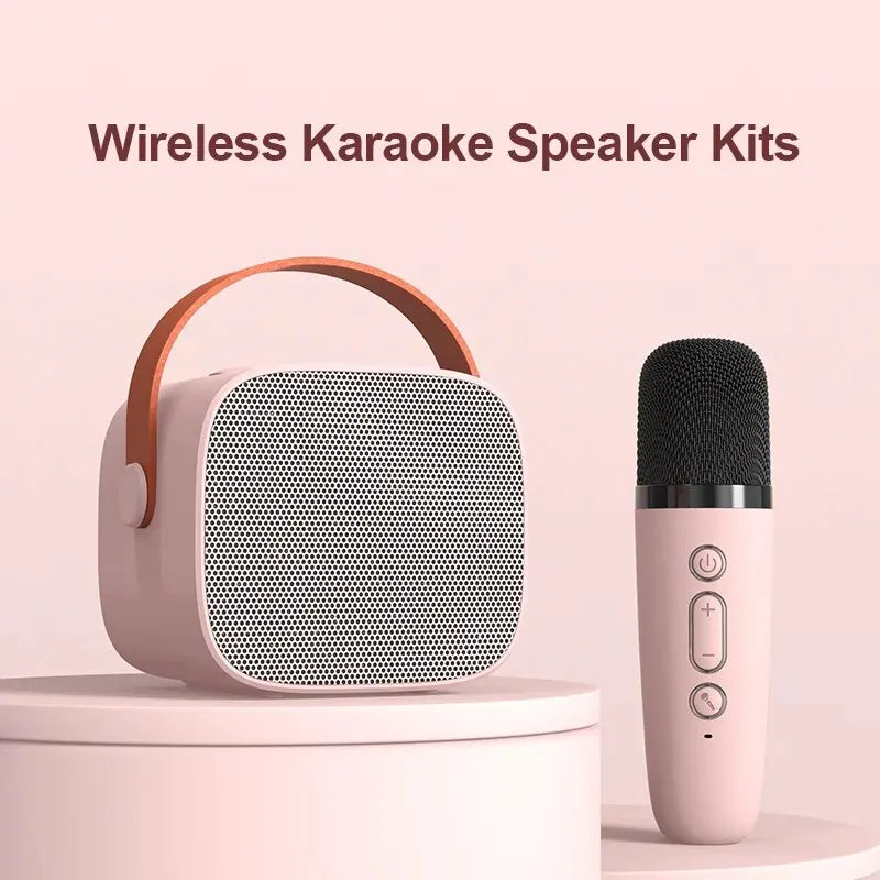 Mini Karaoke Machine Wireless Microphone Bluetooth for Kids