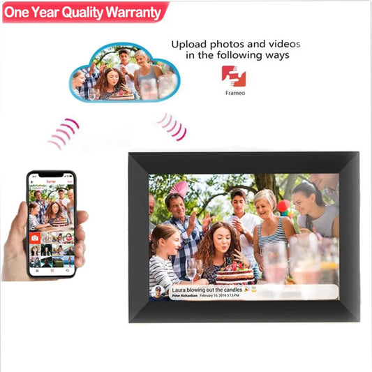 Smart Digital Picture Frame with 1280x800 IPS HD Touch Screen