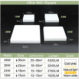 Led Square Ceiling Lamp Various Watts